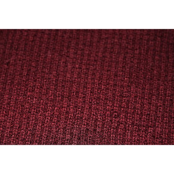 Nordstrom Men's Shop -100% Cashmere Waffle-Knit Crewneck in Dark Red, S oversize - Picture 9 of 11